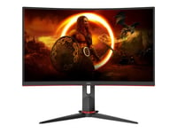 AOC Gaming C27G2ZU/BK - Écran LED - jeux - incurvé - 27" - 1920 x 1080 Full HD (1080p) @ 240 Hz - VA - 300 cd/m² - 3000:1 - 0.5 ms - 2xHDMI, DisplayPort - haut-parleurs - noir, rouge