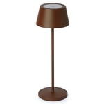 MAUL lampe de table MAULnina | Avec batterie longue durée rechargeable jusqu'à 10 h d'éclairage | Lampe à intensité variable pour bureau, table de chevet et extérieur | Marron