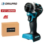 Clé à Chocs Tournevis électrique sans balais Drillpro 20+1 1000W 27-280NM max.4000rpm compatible avec batteries Makita 18 v