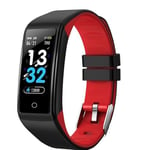 Montre Connectée CHRONUS pour Femmes Homme Enfants avec IP68 Étanche Cardio Podomètre Tactile Bluetooth Sport Fitness Trackers d'Activité pour Android iOS-Rouge