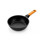 BRA Efficient Orange | Sauteuse 24 cm, Fonte d’Aluminium avec Revêtement Antiadhésif Platinum Plus sans PFOA, Compatible Tous Feux Dont Induction