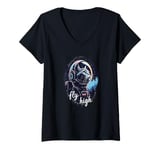 Womens Astronaut Cat Lover, funny trippy cat, space, Zen V-Neck T-Shirt