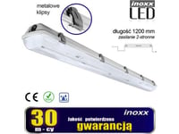 Nvox Industriell Hermetisk Armatur Ip65 Led 1X120cm T8 G13 Dubbelsidig Driven