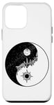 Coque pour iPhone 12 mini Drôle Yin Yang Occulte Lune Soleil Blanc Noir Méditation