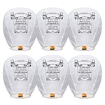 Douzi Chinese Sky Lanterns (6 Pack) 100% Biodegradable No Assembly Required - Beautiful Lantern for White for Weddings, Birthdays, Parties,Memorials and Much More