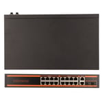 20 Port Gigabit PoE Switch 52V 300W 16 1000M POE Port 2 1000M SFP Ports 2 10 QCS