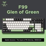 AULA-Clavier mécanique F99,Bluetooth 5.0,2.4G,sans fil,filaire,monté sur joint,clavier de jeu 99 prédire,clavierss - Type Glen of Green-Whale sea Axis