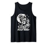 Never Better Skeleton / Funny Woman Drinking Coffee Moon Tank Top