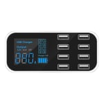 A9s Nopea autolaturi 8 Port Multi Usb Lcd-näyttö puhelimen laturi 12v akkulaturi Usb Hub for Pho