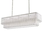 Eichholtz Vittoria Chandelier rectangular taklampa klart glas/nickel