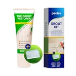 PECTRO - KIT Réparateur de joints de carrelage + Spatule d'application 400g | Réparation de joints prêt à l'emploi | Rénovateur de coulis blanc | Blanchisse (KIT x 1)