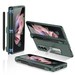 COQUE Étui pour Galaxy Z Fold 3 5G, Tout Compris Pliable à charnière, Housse de téléphone Pliable à Fente pour Stylet pour Samsung Galaxy Z Fold 3 5G-Vert