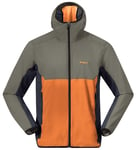 Bergans Men's Vaagaa Windbreaker Jacket  Faded Orange/Green Mud/Navy Blue, S