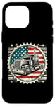 iPhone 16 Pro Max Semi-Trailer Trucker Big Rig American Flag Truck Driver Case