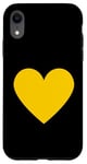 iPhone XR Yellow Heart, Love and Positivity Case