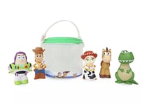 Disney Toy Story Woody Buzz Jessie Bullseye Rex Bucket Bath Toy Set New with Tag