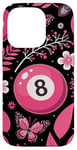 iPhone 14 Pro Retro Pink Lucky Disco 8 Ball For Women Case