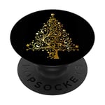 Christmas Tree Gold Stars Holiday Pop Mount Socket PopSockets Swappable PopGrip