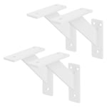 4x Support Etagere murale fixation flottante aluminium blanc