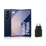 Samsung Galaxy Z Fold6, Smartphone Android 5G avec Galaxy AI, 1 To, Chargeur secteur rapide 25W inclus, Smartphone déverrouillé, Bleu nuit, Version FR