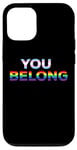 Coque pour iPhone 12/12 Pro You Belong Transgenre Rainbow Colors LGBT Pride Parade Meme