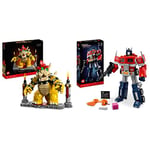 LEGO 71411 Super Mario The Mighty Bowser, 3D Model Building Kit, Collectible Posable Character Figure with Battle Platform, Memorabilia Gift Idea & 10302 Icons Optimus Prime Transformers Figure Set