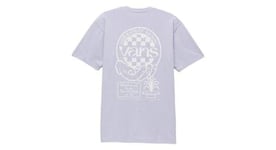 T shirt vans hand circle violet   blanc