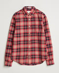 GANT Regular Flannel Plaid Shirt Ruby Red