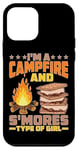 Coque pour iPhone 12 mini I'm A Campfire And S'mores Type Of Girl Campsite Fun