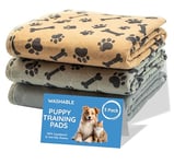 MAGNUS CREATIONS: Reusable Puppy Training Pads, (3-Pack) Washable Dog Pads, Very Absorbent Pet Mat Pee Pads for Dogs, Quick Drying Pads for Travel, Car, Home, Medium and Large Dogs (76 x 91 cm)