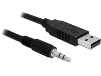 Delock Converter USB 2.0 > Serial-TTL 3.5 mm stereo jack (5 V) - seriell adapter - USB 2.0