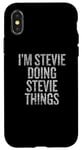 Coque pour iPhone X/XS Je suis Stevie Doing Stevie Things Funny Vintage