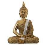 Alexandra House Living Figurine décorative dorée en Plastique Bouddha 18 x 30 x 40 cm