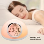 Wake Up Lights LCD Screen Natural Sunrise Alarm Clock Light With Sensing