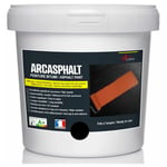 Peinture bitume goudron asphalte macadam résine sol extérieur béton enrobé rénov décoration arcasphalt - 15 kg (jusqu'à 30 m² en 2 couches) Noir