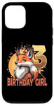 Coque pour iPhone 12/12 Pro 3ème anniversaire fille renard 3 ans