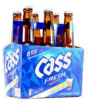 CASS Korean Fresh Lager Beer 330ml 4.5% Alc./Vol (Pack of 6)