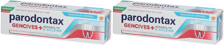 parodontax Dentifrice Gencives + Sensibilité Haleine Fraîcheur intense Dentifrice(S) 2x75 ml