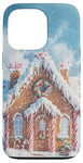 iPhone 13 Pro Cute Christmas Gingerbread House Snowflakes Holiday Xmas Case