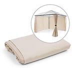 blumfeldt Pantheon Solid Sky Ambient Solar Pergola parois latérales, Accessoires: 4 parois latérales, Pare-Vue et Coupe-Vent, Polyester 140 g/m², Hydrofuge, Environ 3 x 3 m, Beige