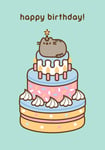 Pusheen the Cat - Birthday Cake - Blank Birthday Card