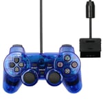 Contrôleur Filaire Pour Ps2 Shock Remote Pour Playstation 2 Console Controle Pour Sony Ps1/Ps2 Joypad Gamepad Mando Pour Enfants Cadeau, Bleu- Chine