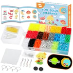 Perles à Repasser 4000 5mm Fusible Perles Jouets avec Plaques Brucelles et accessoires Kit Thème Prince Lumineuses Plaques de Perles Fusibles Bricolage et Loisirs Créatif Pour Enfants Filles Garçon