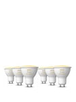 Philips Hue Hue White Ambiance Smart Spotlight 6 Pack Led 4.3W Gu10 With Bluetooth
