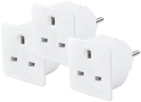 Masterplug UK to Europe Travel Adaptor - 3 Pack