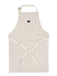 Lexington Home Icons Cotton Herringb Striped Apron Beige