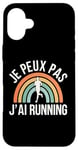 Coque pour iPhone 16 Plus humour Je Peux Pas J'Ai Running hommes