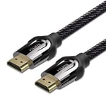 ULTRICS HDMI Cable 3M, 18Gbps Ultra High Speed 4K HDMI Cable, UHD 2160P Ethernet HDMI to HDMI Cable Supports 3D and ARC, Braided HDMI Lead Compatible with TV PC Monitor PS4 PS5 (3M)