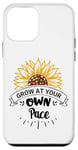 iPhone 12 mini Grow at Your Own Pace Plants Sunflower Flower Plant Lady Case