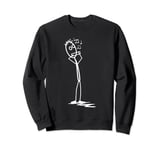 Harmonica Player Stick Man Sweatshirt